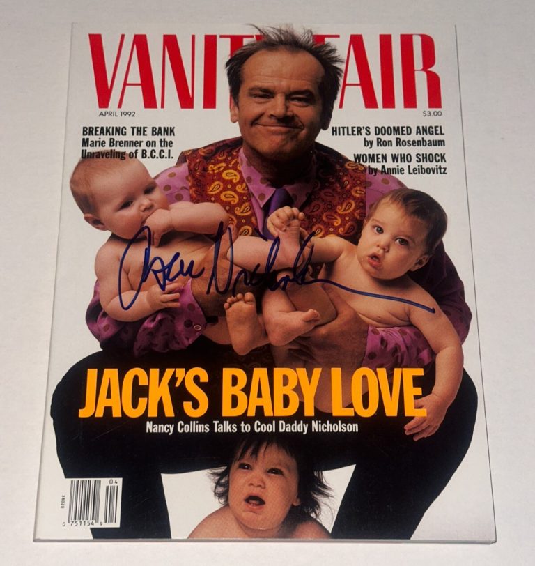 JACK NICHOLSON Signed June 1992 VANITY FAIR Magazine Beckett BAS (NO Label)
