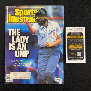 Pam Postema Signed 1st Lady MLB Umpire Sports Illustrated Magazine JSA COA