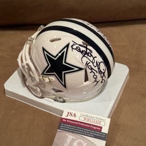 Randy White + Bob Lilly Signed Autographed Mini Helmet JSA Dallas Cowboys