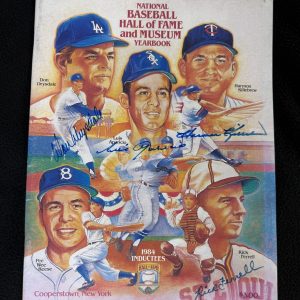 1984 Baseball Hall Of Fame Inductees Program Signed By 4 PSA/DNA COA