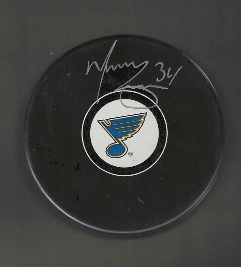 Manny Legace Signed St Louis Blues Puck