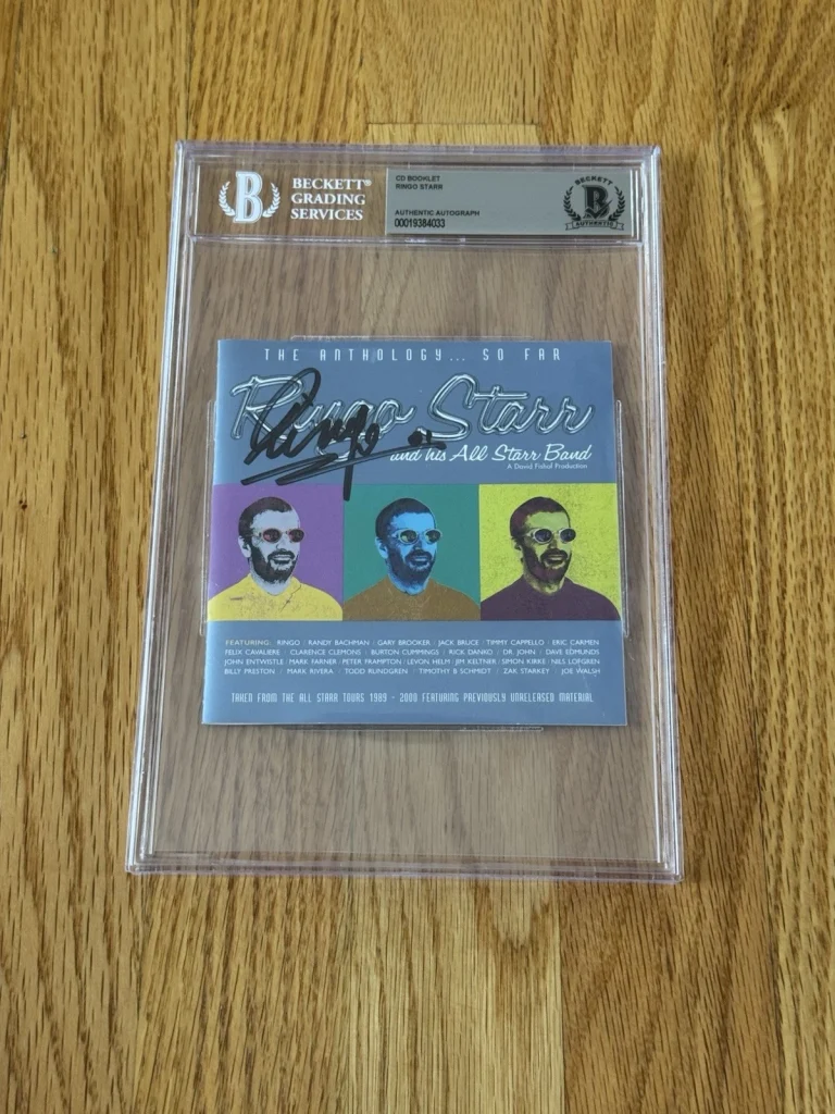 Ringo Starr Autographed Signed CD Cover Beckett Slab Beatles McCartney Related
