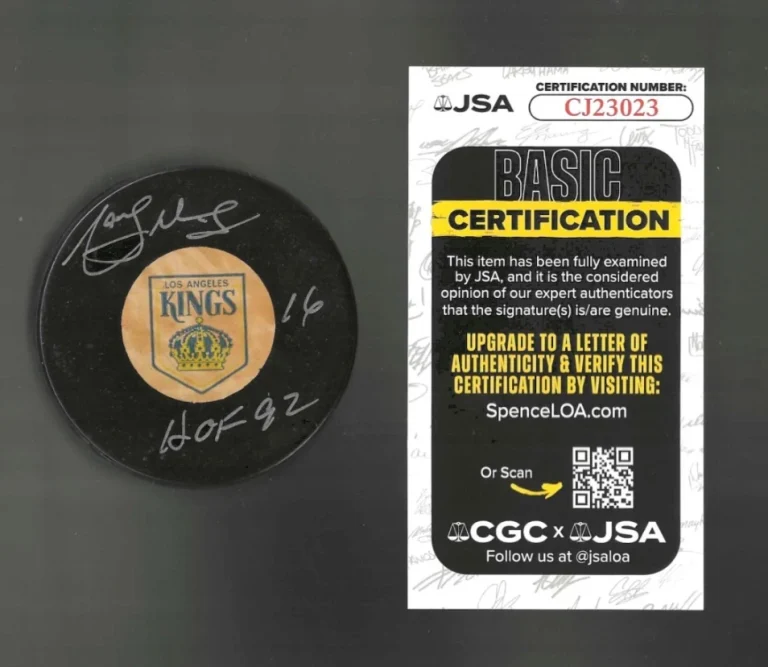 Marcel Dionne Signed Los Angeles Kings Vintage Viceroy Puck JSA COA