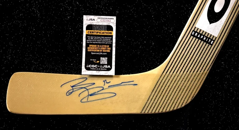Brandon Bussi Signed Carolina Hurricanes Goalie Stick JSA COA