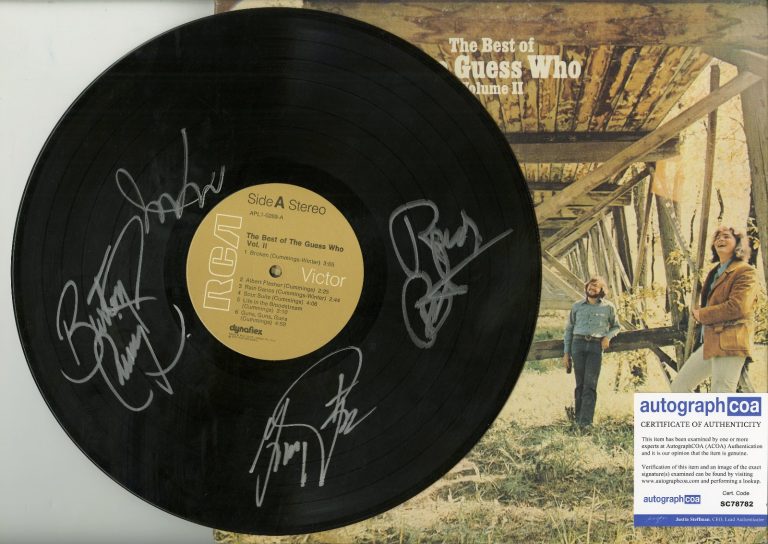 The Guess Who Volume 2 Full Band Signed Vinyl Record, SIGNED ACOA
