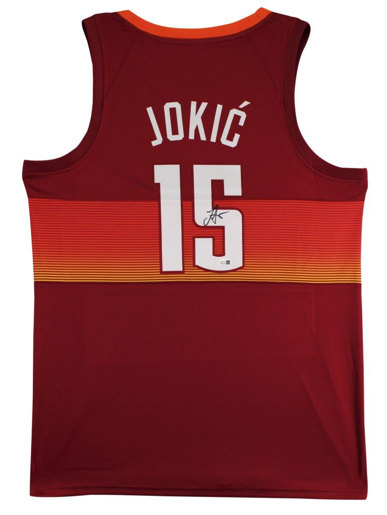 Nikola Jokic Authentic Signed Red City Edition Pro Style Jersey Autographed JSA