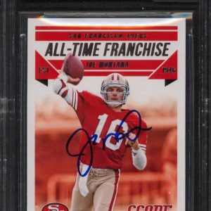 49ers Joe Montana Signed 2015 Score #3 Card Auto Graded Gem Mint 10! BAS Slabbed
