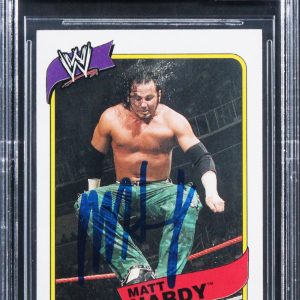 WWE Matt Hardy Signed 2007 Topps Heritage III WWE #53 Card Auto 10! BAS Slabbed