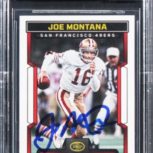 49ers Joe Montana Signed 2023 Score #178 Card Auto Graded Gem Mint 10! BAS Slab