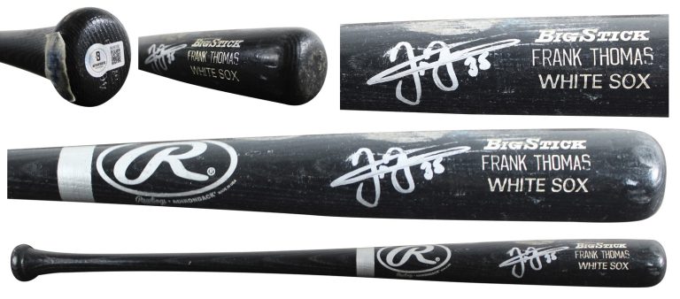 WHITE SOX FRANK THOMAS SIGNED GAME USED RAWLINGS BIG STICK PLAYER MODEL BAT BAS COLLECTIBLE MEMORABILIA
