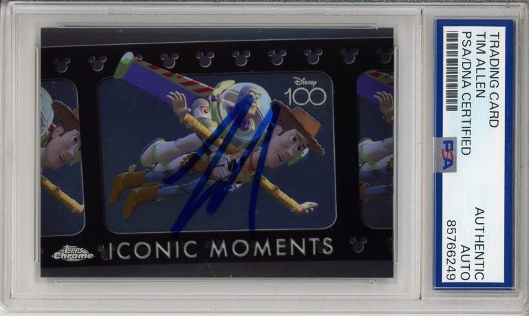 2023 TOPPS CHROME DISNEY ICONIC MOMENTS SIGNED BUZZ TIM ALLEN PSA DNA COA AUTO