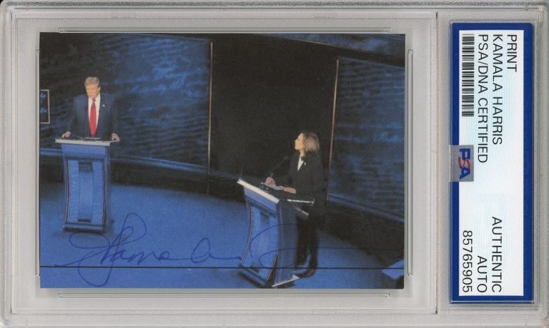 Kamala Harris SIGNED Debate Picture with President Donald Trump PSA DNA COA AUTO