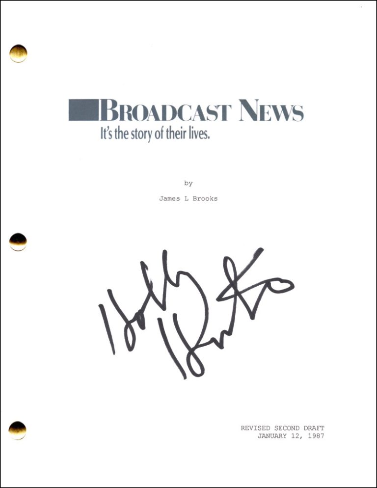 Holly Hunter Signed Autograph Broadcast News Full Movie Script Screenplay