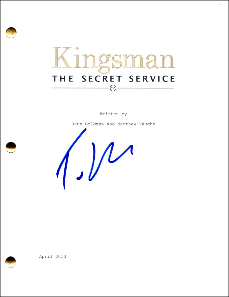 Taron Egerton Signed Autograph Kingsman Secret Service Movie Script ...