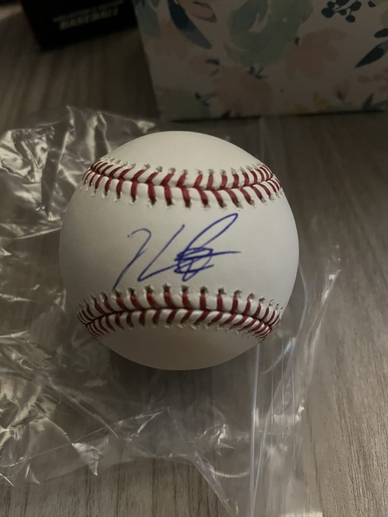Nate Pearson Signed Ball Chicago Cubs Baseball Autograph CAS COA BLUE JAYS AUTO