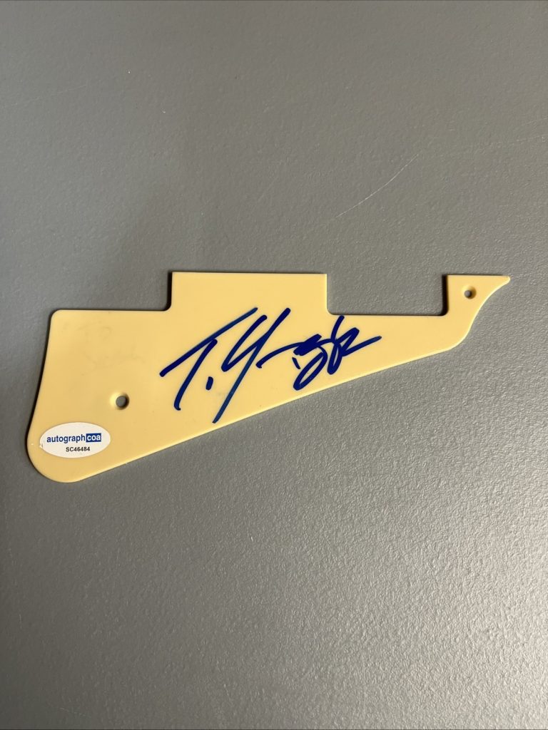 THEORY OF A DEADMAN TYLER CONNOLLY DEAN BACK SIGNED LES PAUL  PICK GUARD ACOA