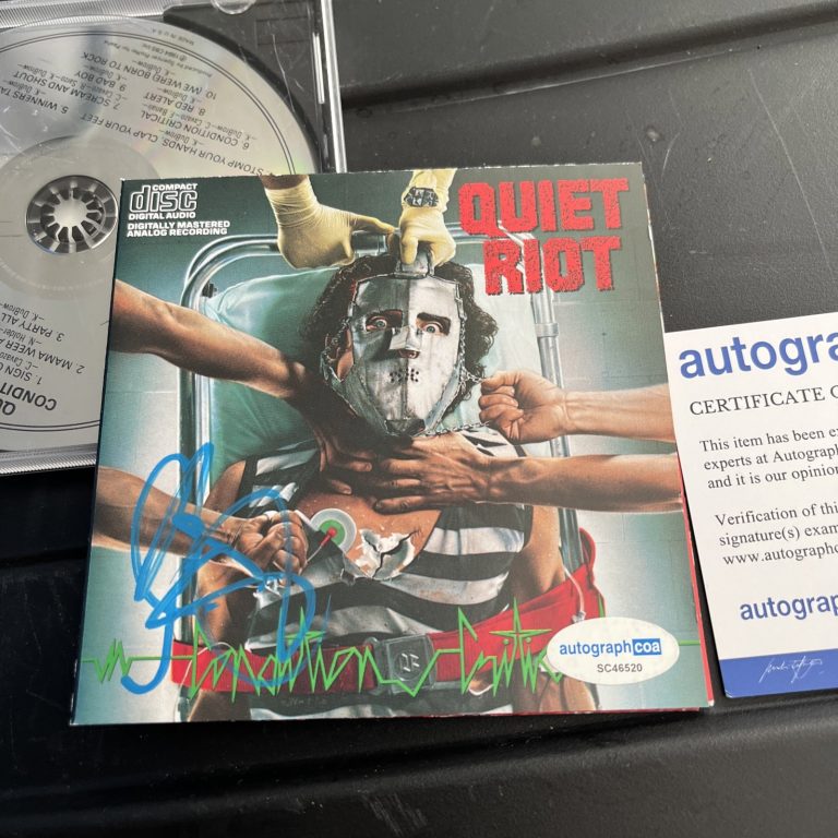 QUIET RIOT RUDY SARZO SIGNED AUTOGRAPHED CD ACOA CERTIFIED CONDITION CRITICAL