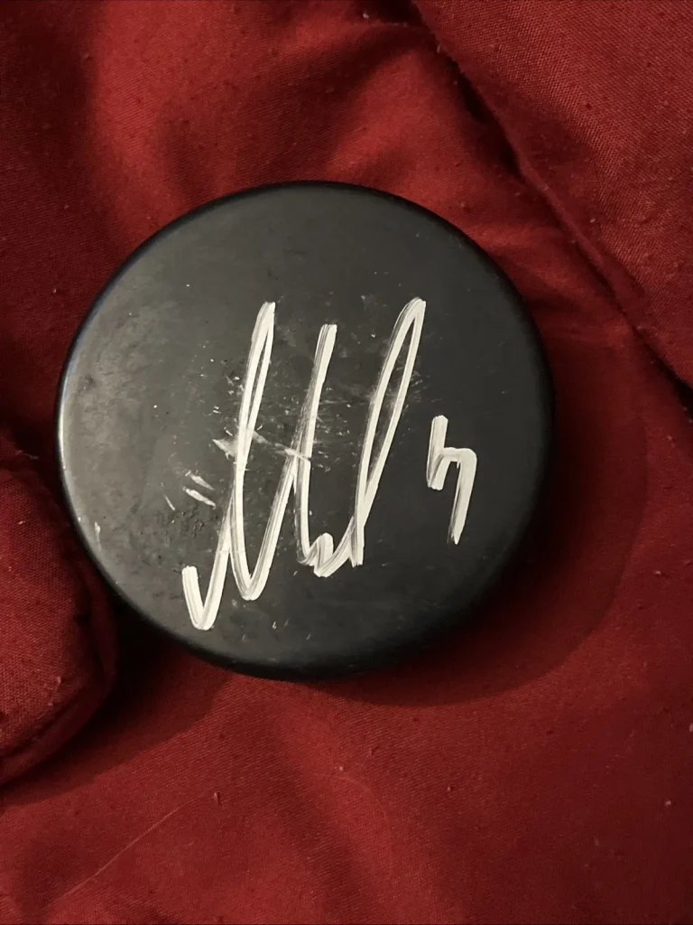 Ivan Miroshnichenko Signed Autographed Puck Washington Capitals 1st Round ACOA