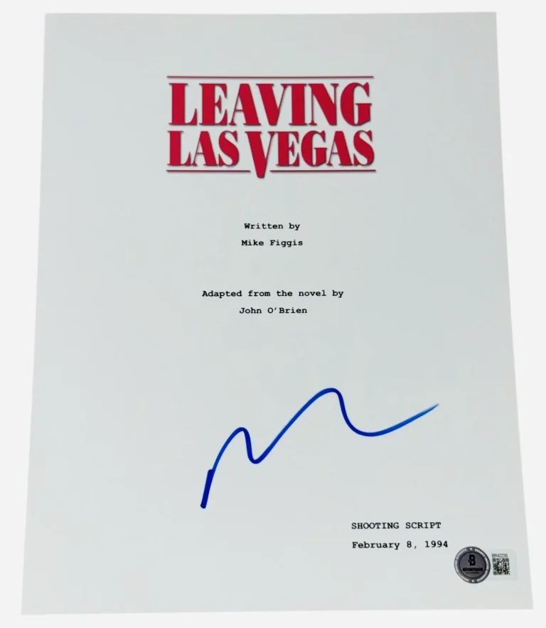 Nicolas Cage Signed Autograph Leaving Las Vegas Full Script Screenplay Beckett