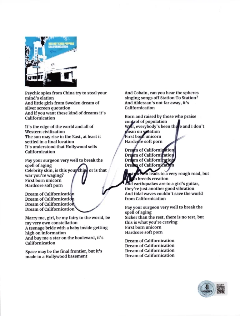 Red Hot Chili Peppers Memorabilia - Autograph, Signed CDs