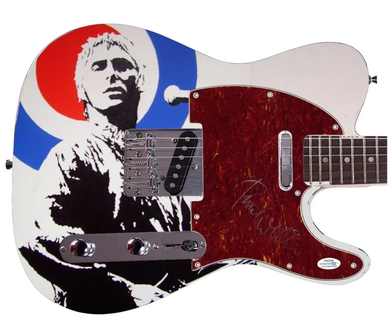 Paul Weller Signed Autographed 1/1 Custom Photo Graphics Guitar ACOA
