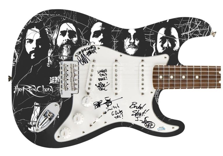 The Red Chord Signed Autographed Photo Graphics Guitar