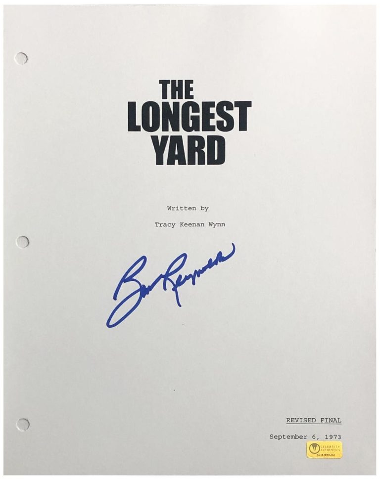 Burt Reynolds Signed The Longest Yard Script