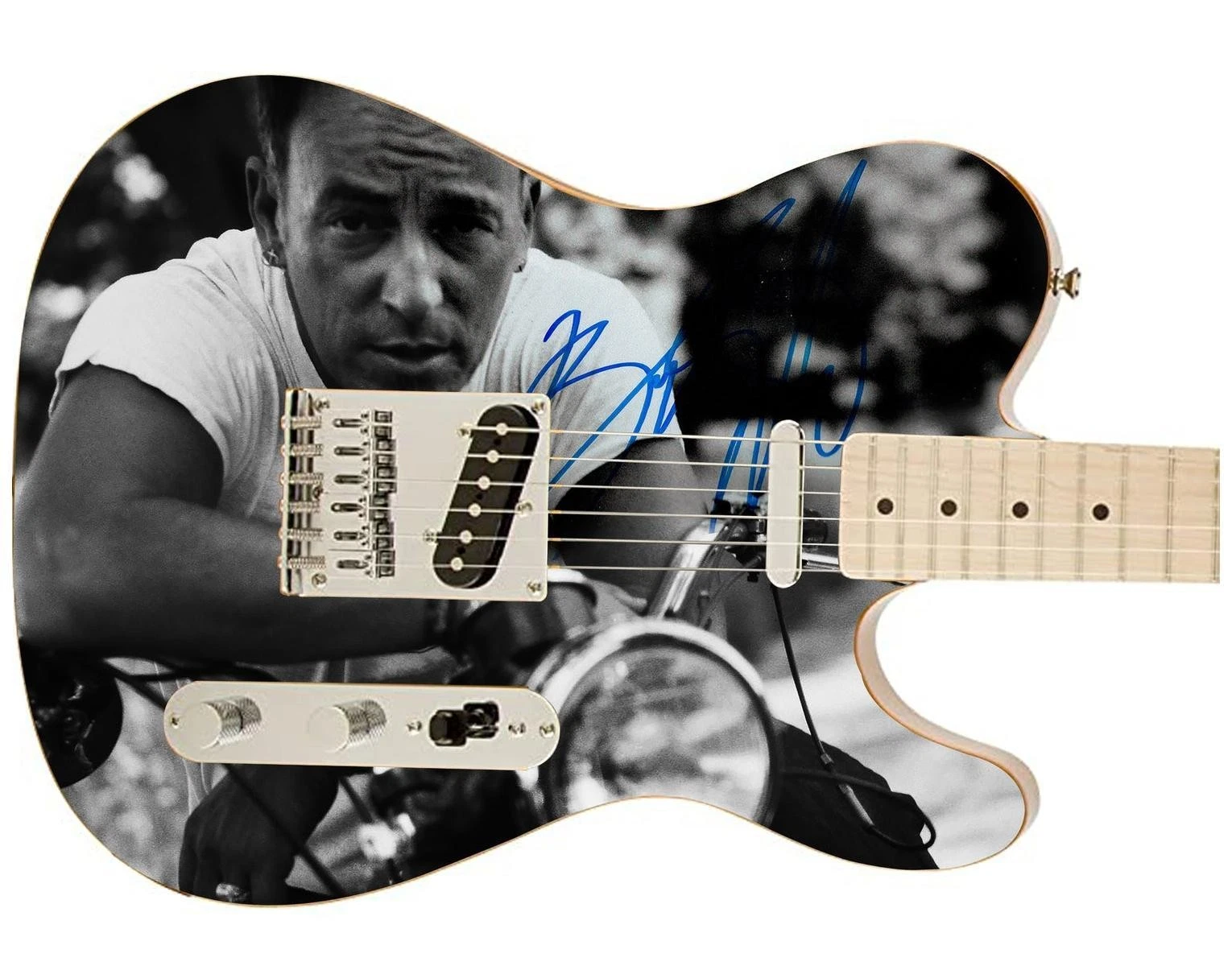 Bruce Springsteen Signed Autographed On Motorcycle Photo Graphics ...