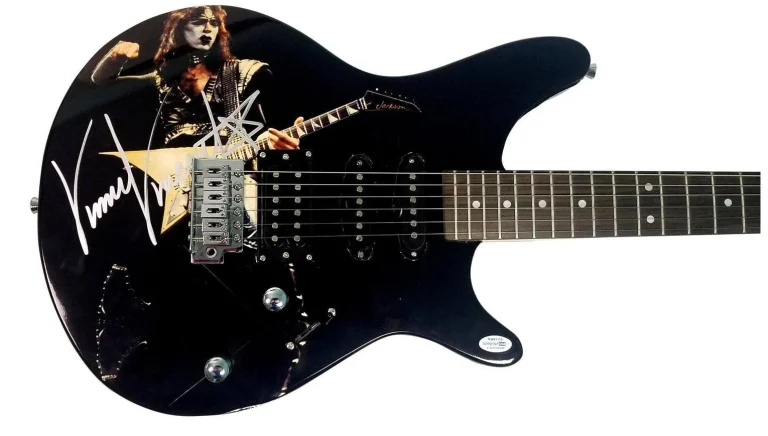 KISS Vinnie Vincent Signed Autographed Custom Photo Guitar ACOA Witness ITP