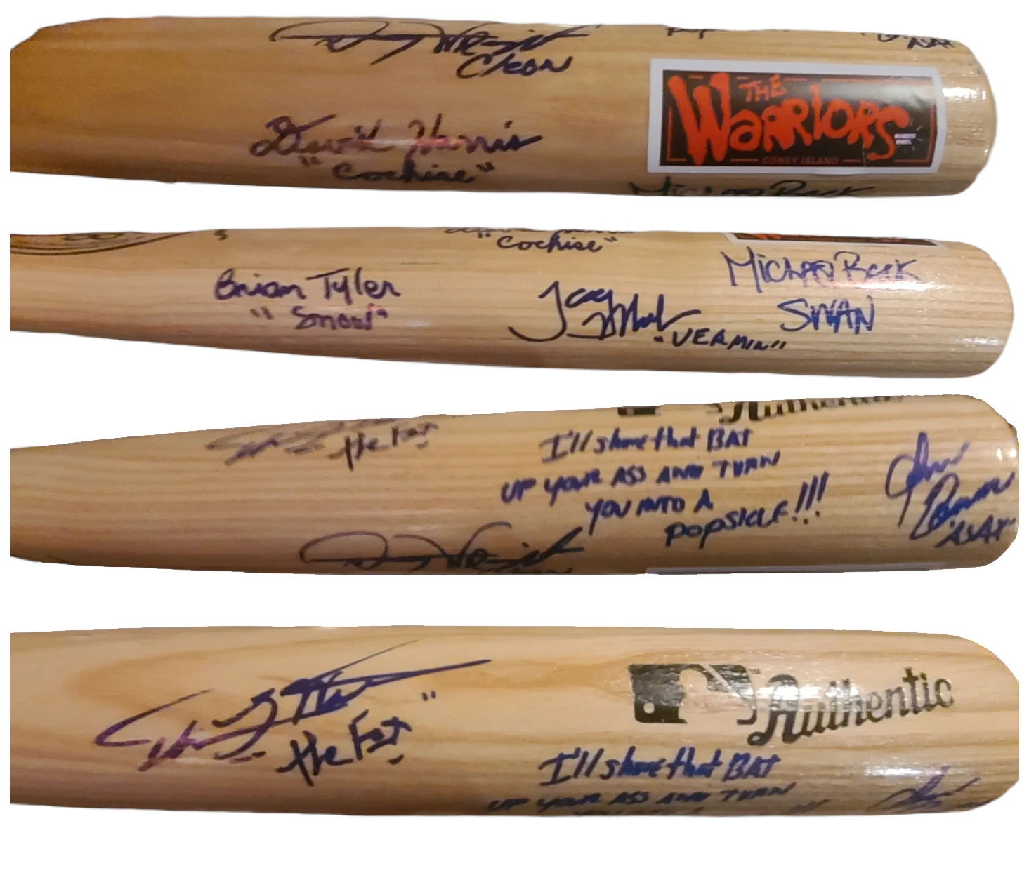 Warriors Cast Signed X7 Baseball Bat James Remar +6 Exact Photo Proof ...
