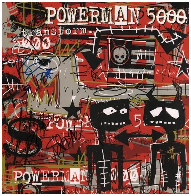 Powerman 5000 Signed 2-Sided Autographed x3 Album Lp Flat