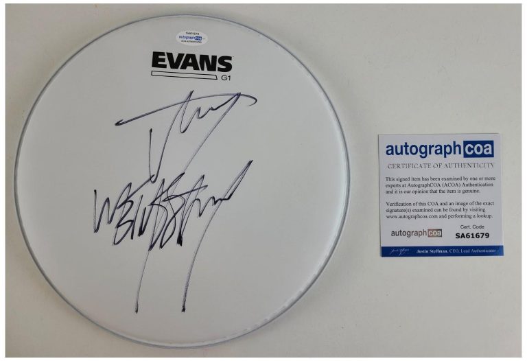 Slipknot Jay Weinberg Signed Evans Drumhead ACOA