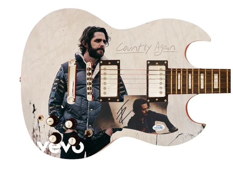 Thomas Rhett Country Again Signed Autographed Custom Photo Graphics Guitar ACOA