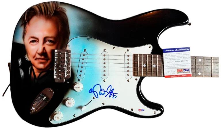 Brian Setzer Signed Autographed Hand Airbrushed Painting Guitar UACC AFTAL PSA