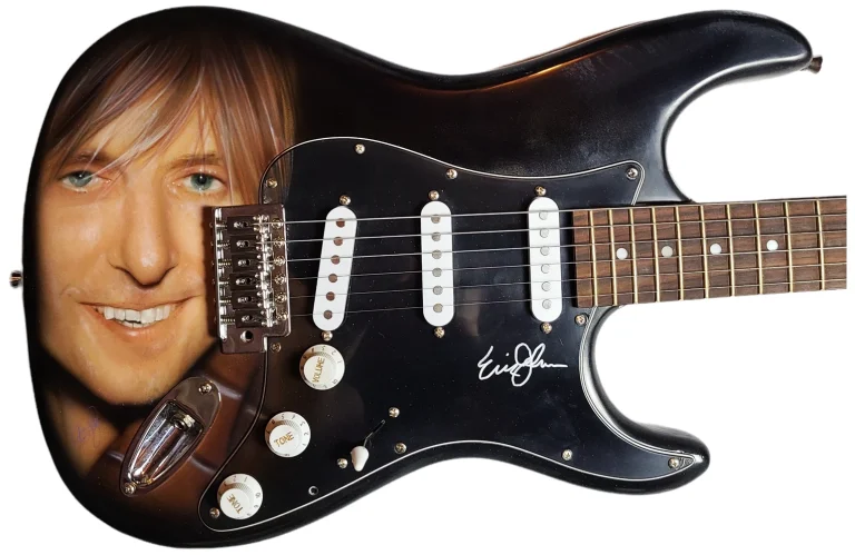 Eric Johnson Signed Autographed Hand Airbrushed Painting Guitar UACC AFTAL