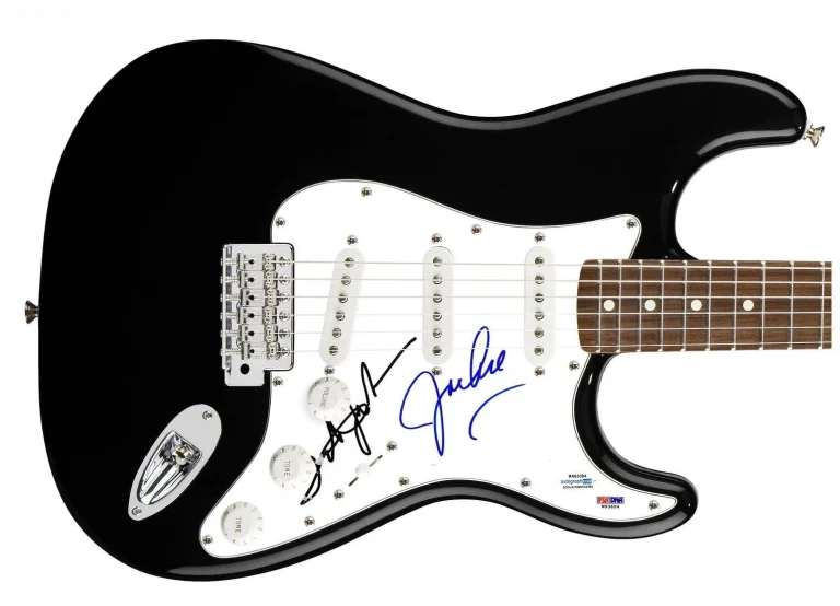 Jackson Five Signed Autographed Guitar Tito & Jackie ACOA