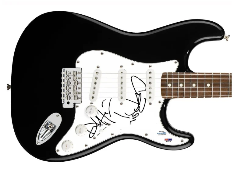 Los Lobos Signed Autographed Guitar ACOA PSA