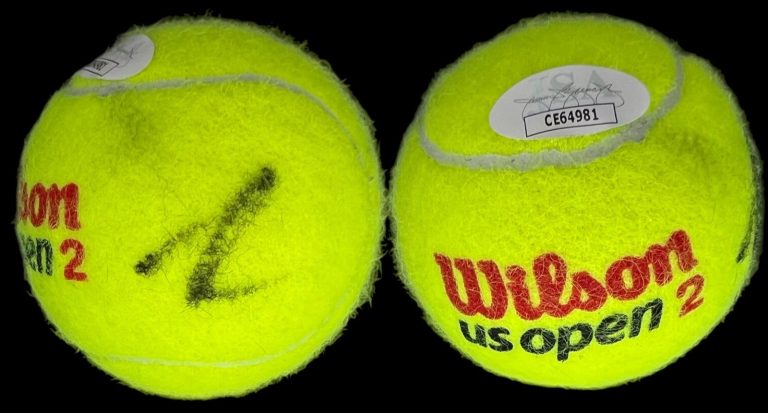 EMMA RADUCANU SIGNED AUTOGRAPHED WILSON US OPEN TENNIS BALL JSA COA