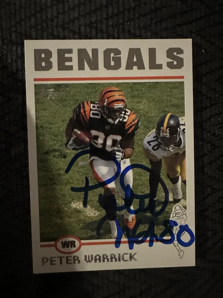 Peter Warrick  Signed Football Trading Card Bengals Florida State