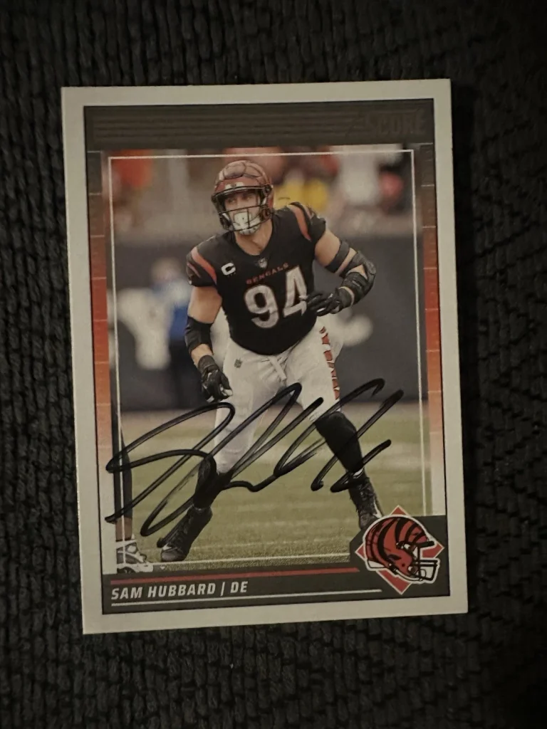 Sam Hubbard Signed Trading Card Autographed Cincinnati Bengals Ohio State