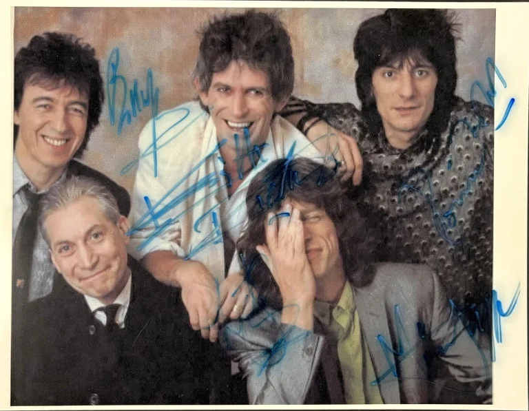 Rolling Stones Signed 8x10 Photo Mick Jagger Keith Richards +3 REAL Epperson LOA