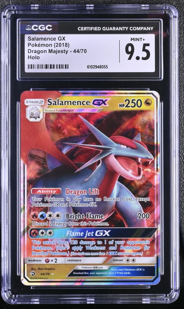 2018 Pokemon Sun & Moon Dragon Majesty Holo Salamence GX #44 CGC 9.5