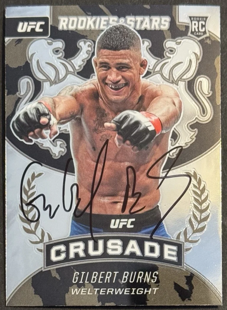 Gilbert Burns Signed Autographed 2021 Chronicles Crusade UFC Card Beckett Coa