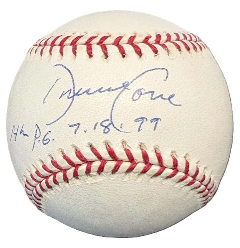 David Cone Signed 14th PG 7-18-99 Perfect Game OML Baseball JSA