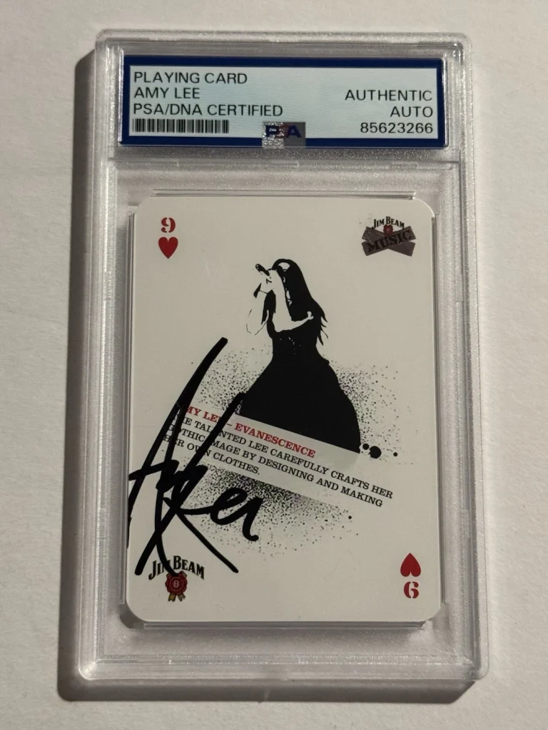 AMY LEE SIGNED AUTO RC 2006 Jim Beam Music EVANESCENCE Art Trading Card SP PSA