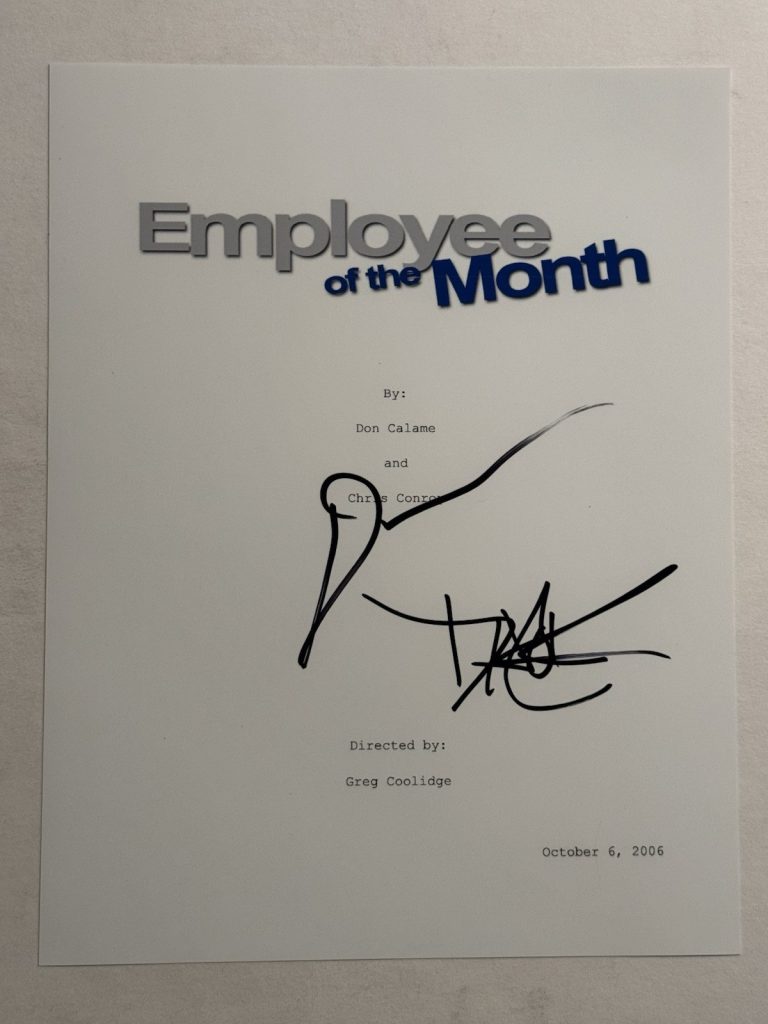 DAX SHEPARD & DANE COOK SIGNED SCRIPT COVER EMPLOYEE OF THE MONTH STARS ...