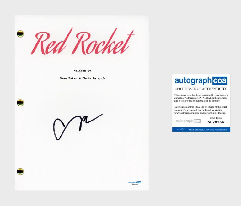 Simon Rex ‘Red Rocket' Signed Full Movie Script 'Mikey' ACOA