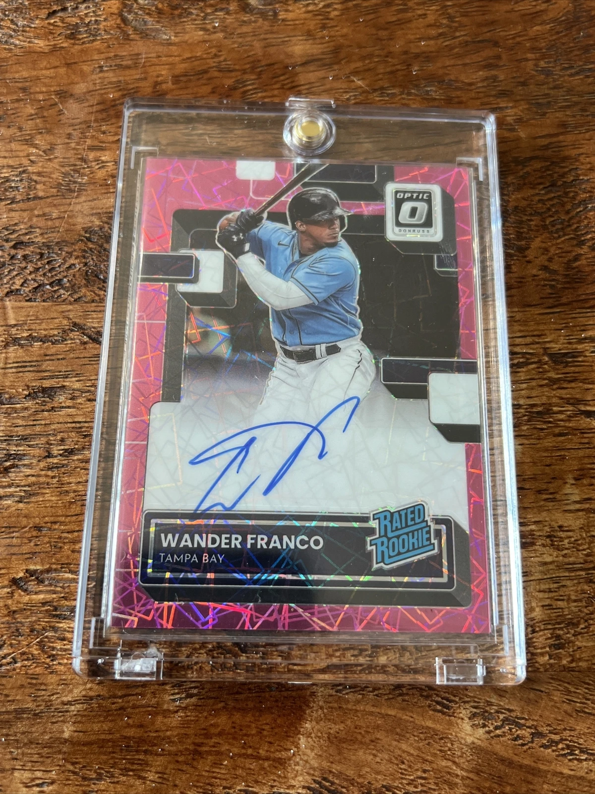 2022 Donruss Optic Wander Franco Rated Rookie Pink Velocity Auto #/25 ...
