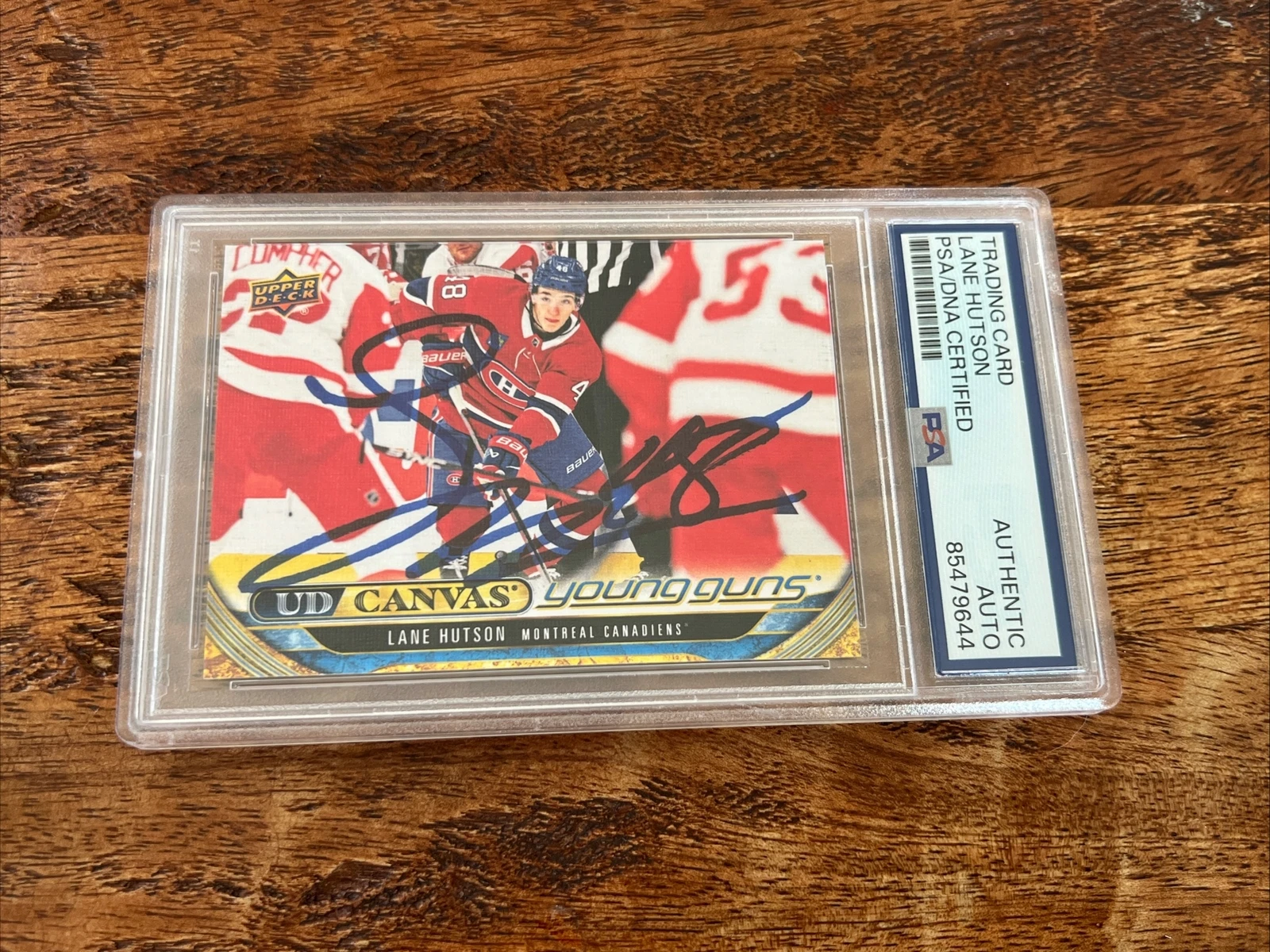 Lane Hutson IP Signed UD Young Guns Canvas Card PSA DNA Coa Slab ...