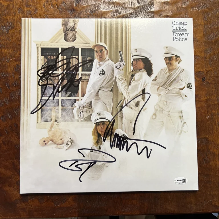 Rick Nielsen Robin Zander Signed Dream Police Vinyl Album JSA Coa Cheap Trick